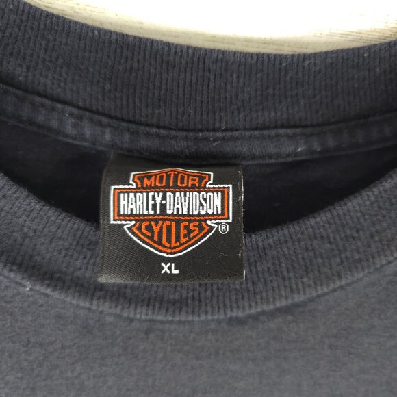VINTAGE Y2K HARLEY DAVIDSON MENS SIZE XL MADE IN USA BLACK T SHIRT SHORT SLEEVE - Picture 3 of 9